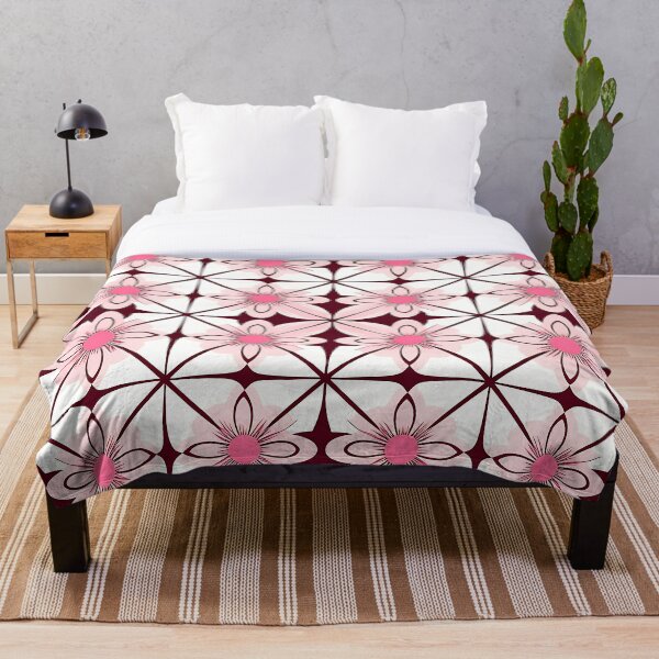Item preview, Elegant Floral Geometric Seamless Pattern in Blush & Burgundy designed and sold by UniqueDesign751.