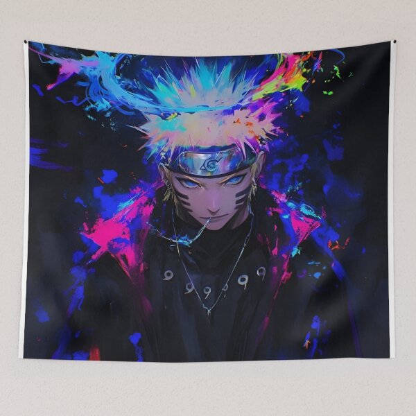 Item preview, Naruto - Neon Ascension Ninja – Psychedelic Anime Energy Art designed and sold by Dyan4.