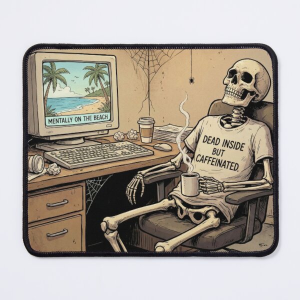 Item preview, Dead Inside But Caffeinated designed and sold by NonditStudio.