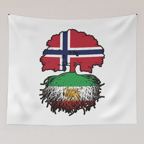Item preview, Norwegian Grown, Iranian Roots – Lion and Sun Heritage Design designed and sold by FlagX.