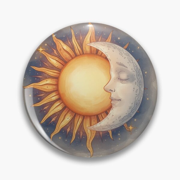 Item preview, Celestial Sun & Moon Heart designed and sold by PixelNest-Haven.