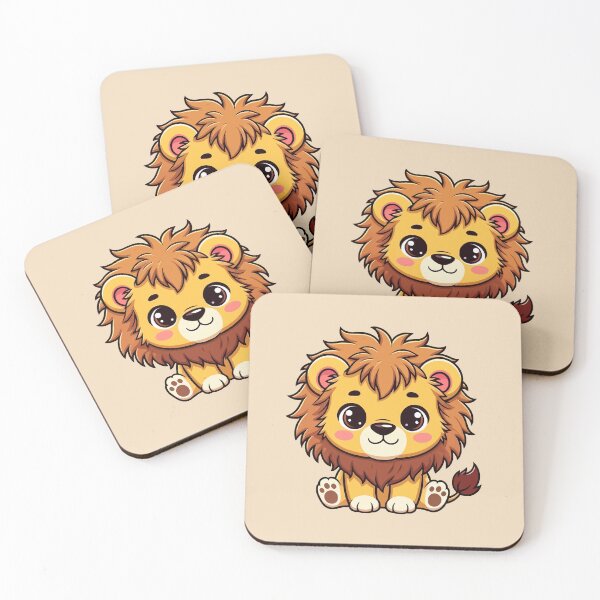 Item preview, Cute Kawaii Chibi Lion Cub - Kawaii Style Sticker designed and sold by Blooms & Paws Haven .