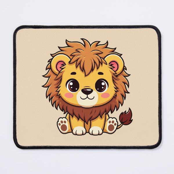 Item preview, Cute Kawaii Chibi Lion Cub - Kawaii Style Sticker designed and sold by Blooms & Paws Haven .