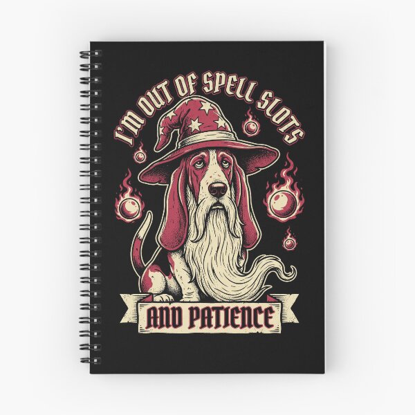 Item preview, Wizard Basset Out of Spells designed and sold by Flying Doggo.
