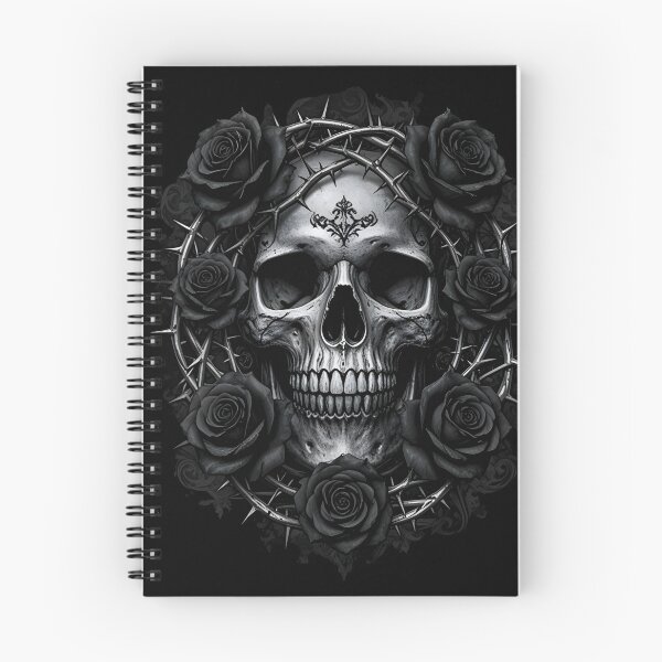 Item preview, Black Gothic Skull Art – Dark Baroque Roses and Thorns Design designed and sold by Uglyandcute.