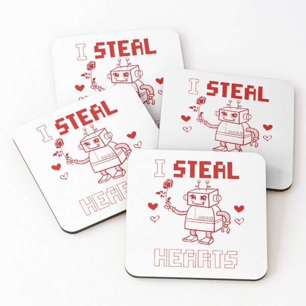 Item preview, I Steal Hearts Robot Valentine's designed and sold by GrumpySableye.