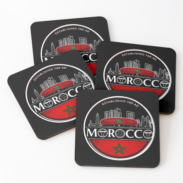 Item preview, AFCON 2025 Morocco  Atlas Lions Football Emblem  Skyline Stadium designed and sold by InPrintedWord.