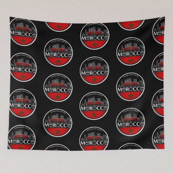 Item preview, AFCON 2025 Morocco  Atlas Lions Football Emblem  Skyline Stadium designed and sold by InPrintedWord.