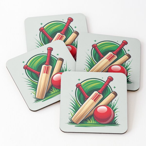 Item preview, Cricket Bat Ball and Stumps Illustration designed and sold by SSD1755.