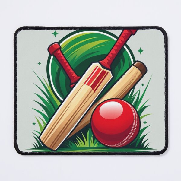 Item preview, Cricket Bat Ball and Stumps Illustration designed and sold by SSD1755.