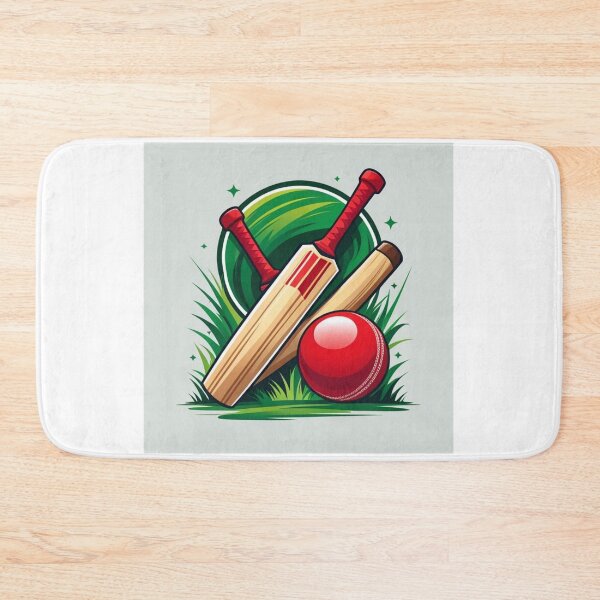 Item preview, Cricket Bat Ball and Stumps Illustration designed and sold by SSD1755.