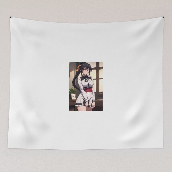 Item preview, Akeno Himejima High School DxD Fan Art – Elegant Anime Girl Portrait designed and sold by iloveanimechibi.