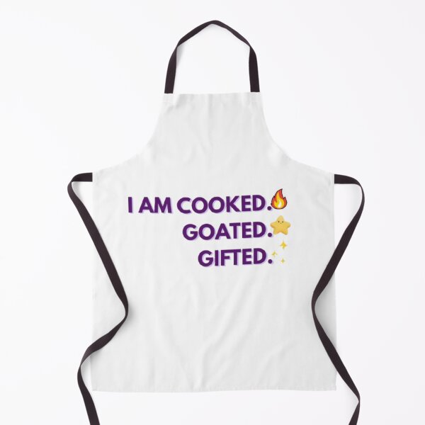Item preview, I Am Cooked, Goated, Gifted – Funny Gen Z Slang Quote Typography designed and sold by MysticPurpleHue.