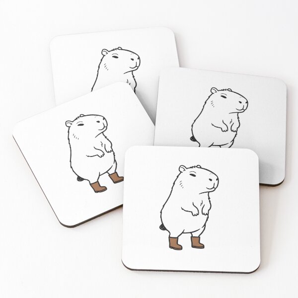 Item preview, Chill Capybara in Brown Boots Kawaii Animal designed and sold by bas19101.