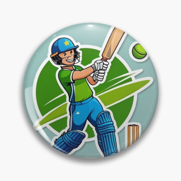 Item preview, Cricket Batsman Hitting Shot Illustration designed and sold by SSD1755.