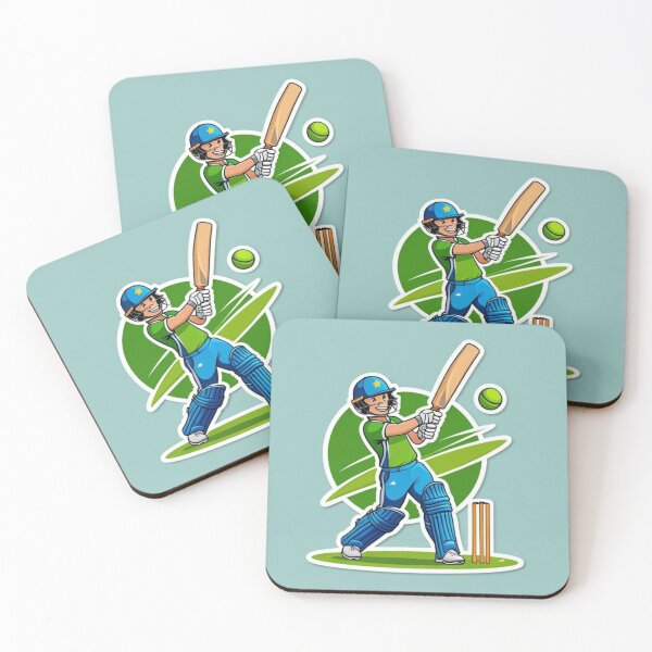 Item preview, Cricket Batsman Hitting Shot Illustration designed and sold by SSD1755.