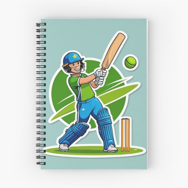 Item preview, Cricket Batsman Hitting Shot Illustration designed and sold by SSD1755.