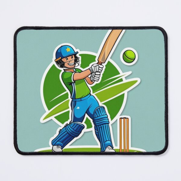 Item preview, Cricket Batsman Hitting Shot Illustration designed and sold by SSD1755.