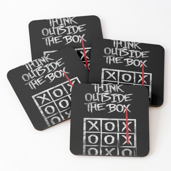 Item preview, Think Outside The Box" - Modern Minimalist Typography Art - Creativity & Innovation Quote designed and sold by The Rare Label.