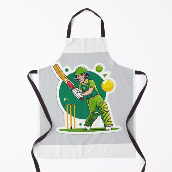 Item preview, Cricket Batsman Green Jersey Illustration designed and sold by SSD1755.