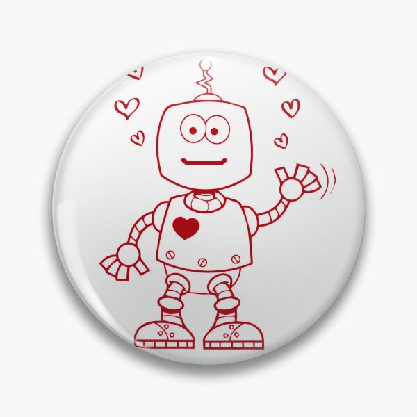 Item preview, Robot Love Valentine's Day Cute designed and sold by GrumpySableye.