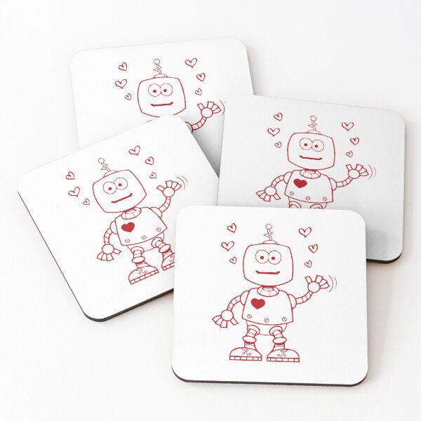 Item preview, Robot Love Valentine's Day Cute designed and sold by GrumpySableye.
