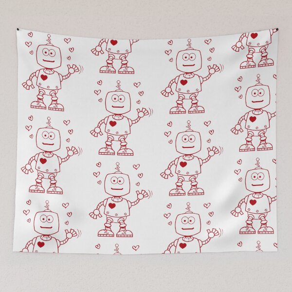 Item preview, Robot Love Valentine's Day Cute designed and sold by GrumpySableye.
