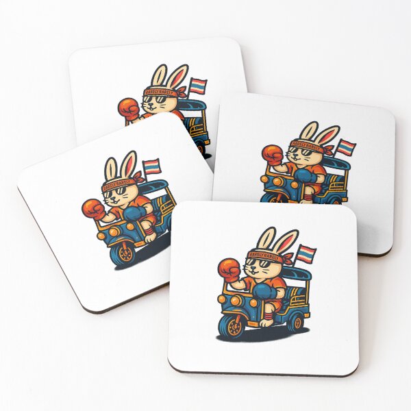 Item preview, Muay Thai Bunny Tuk Tuk Rider designed and sold by barelyrarelyco.