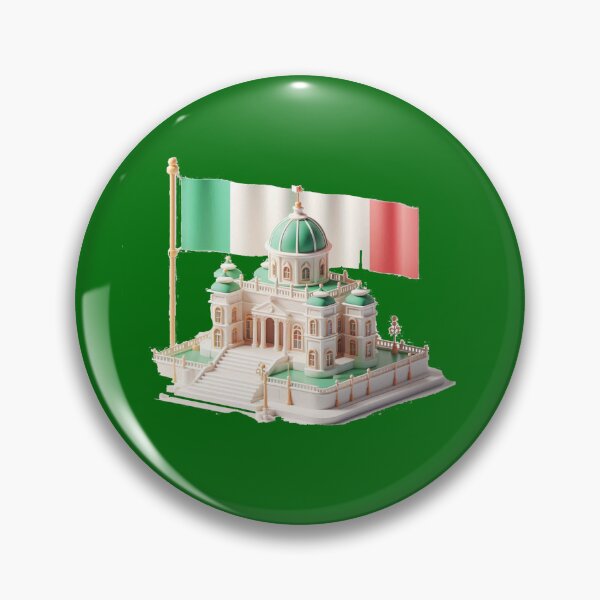 Item preview, Cute 3D Royal Palace Label – Italy Flag Minimal Art,  designed and sold by PaintMeWorld.