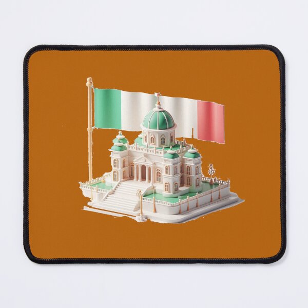 Item preview, Cute 3D Royal Palace Label – Italy Flag Minimal Art, designed and sold by PaintMeWorld.