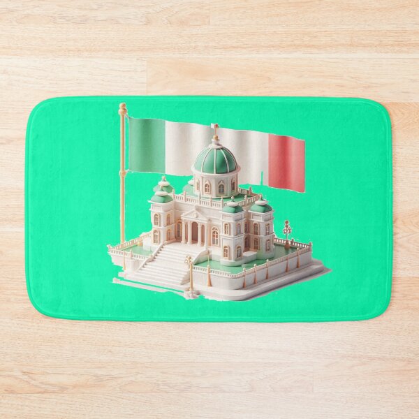 Item preview, Cute 3D Royal Palace Label – Italy Flag Minimal Art,  designed and sold by PaintMeWorld.