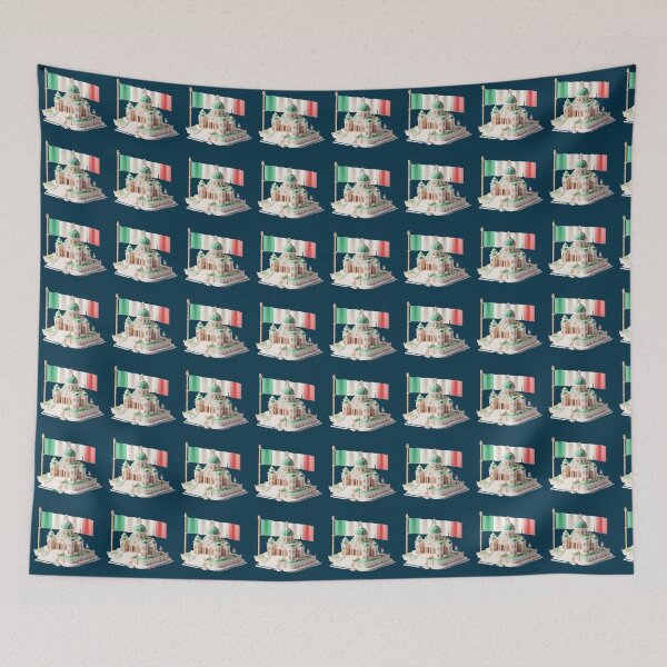 Item preview, Cute 3D Royal Palace Label – Italy Flag Minimal Art,  designed and sold by PaintMeWorld.