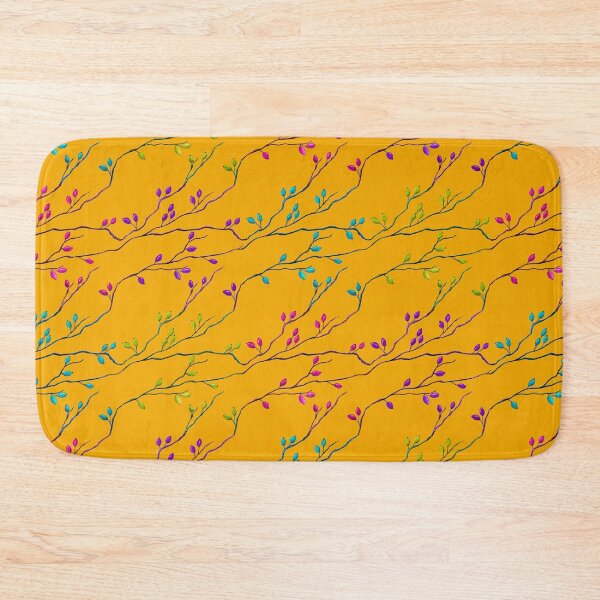 Item preview, Multicolored rosehip on a mustard background designed and sold by CatandColours.