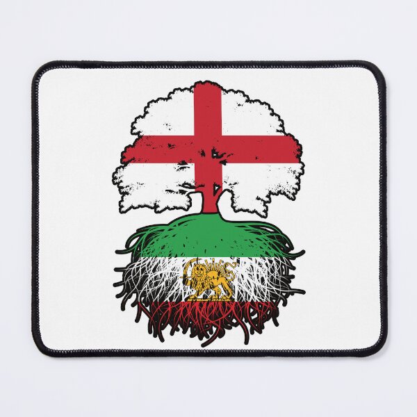Item preview, English Grown, Iranian Roots – Lion and Sun Heritage Design designed and sold by FlagX.