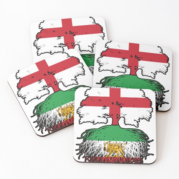 Item preview, English Grown, Iranian Roots – Lion and Sun Heritage Design designed and sold by FlagX.