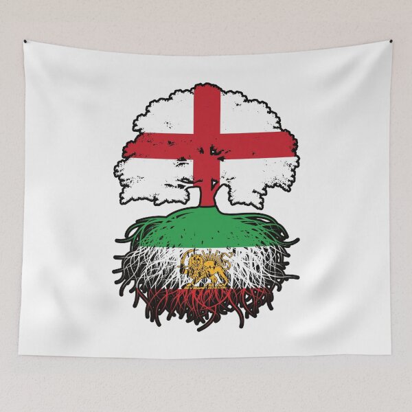 Item preview, English Grown, Iranian Roots – Lion and Sun Heritage Design designed and sold by FlagX.