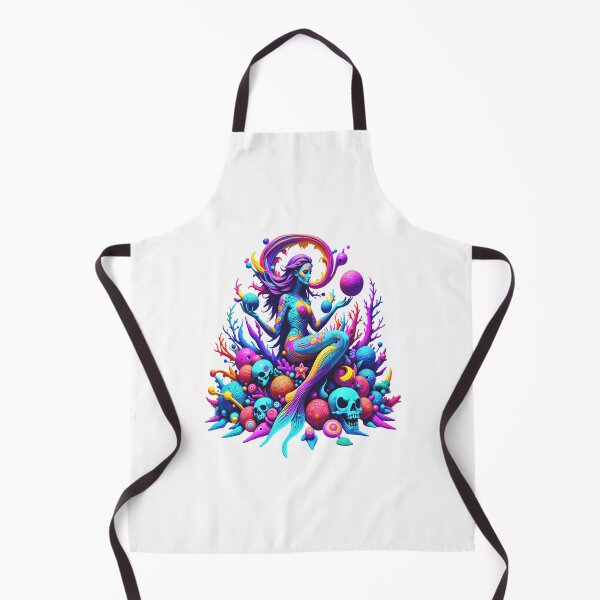 Item preview, Mermaid sat on coral with skulls designed and sold by LoneAngel.
