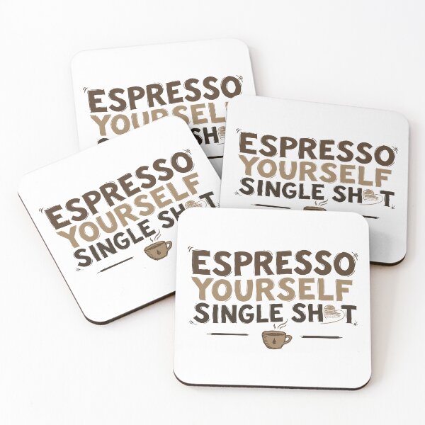 Item preview, Espresso Yourself- Single Shot | Valentine Coffee Humor Shirt designed and sold by PixelGrafiks.