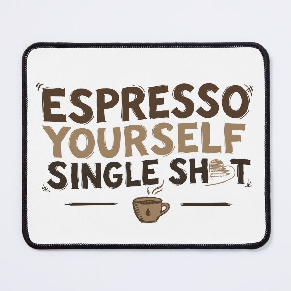 Item preview, Espresso Yourself- Single Shot | Valentine Coffee Humor Shirt designed and sold by PixelGrafiks.
