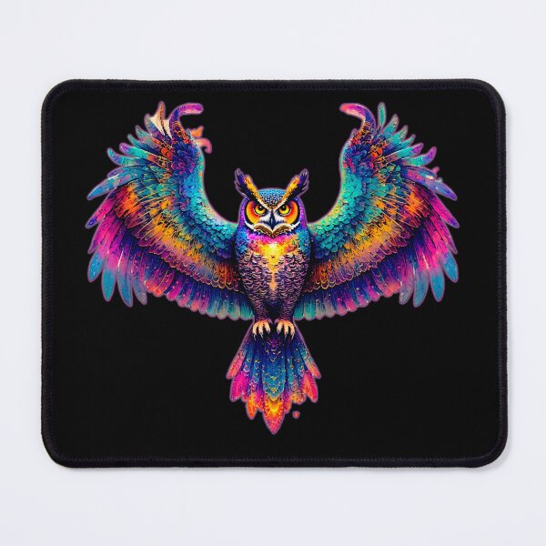 Item preview, Owl Rainbow Fire – Cosmic Guardian designed and sold by Neer arts.