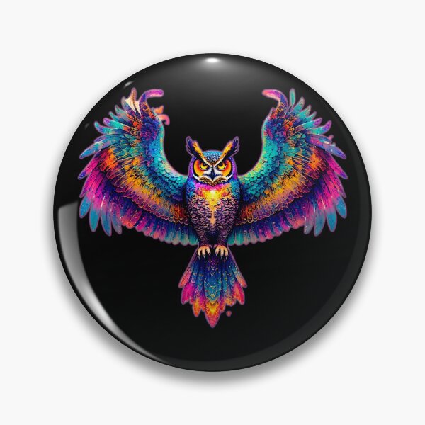 Item preview, Owl Rainbow Fire – Cosmic Guardian designed and sold by Neer arts.