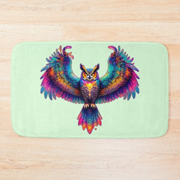 Item preview, Owl Rainbow Fire – Cosmic Guardian designed and sold by Neer arts.