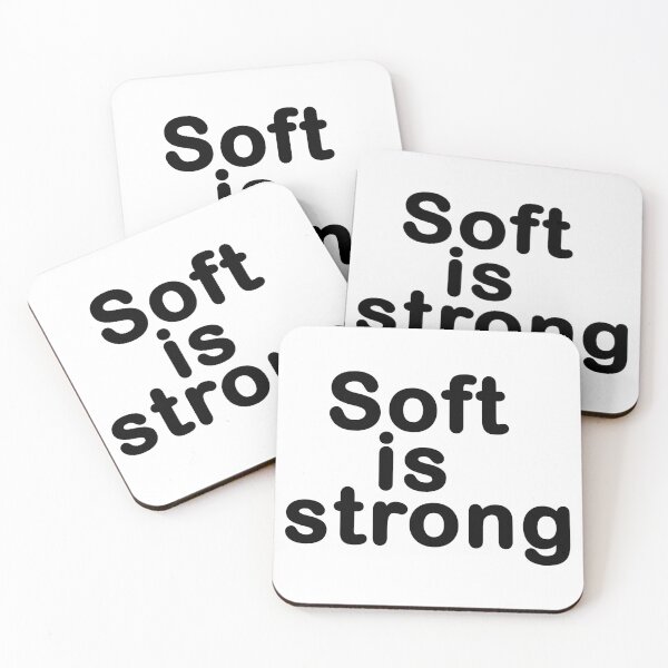 Item preview, Soft Is Strong – Black Text Minimal Typography Quote designed and sold by ColorNestStudio.