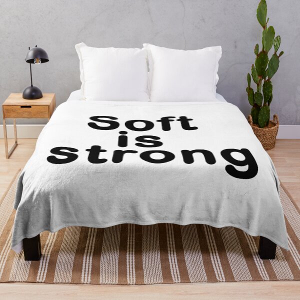 Item preview, Soft Is Strong – Black Text Minimal Typography Quote designed and sold by ColorNestStudio.