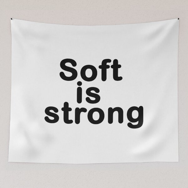 Item preview, Soft Is Strong – Black Text Minimal Typography Quote designed and sold by ColorNestStudio.