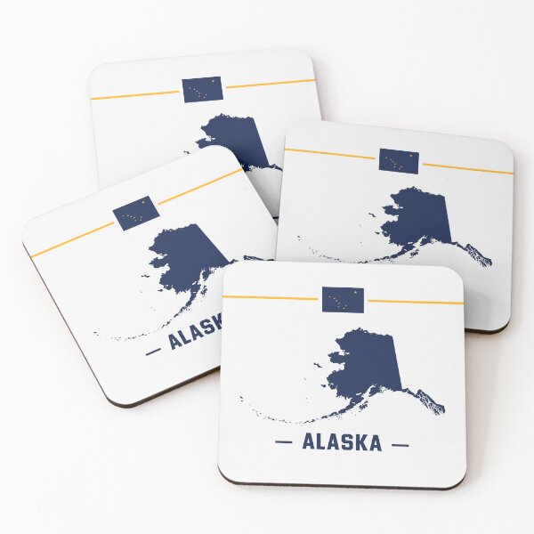 Item preview, Alaska State Pride - Minimalist Map and Flag Design designed and sold by mashmosh.