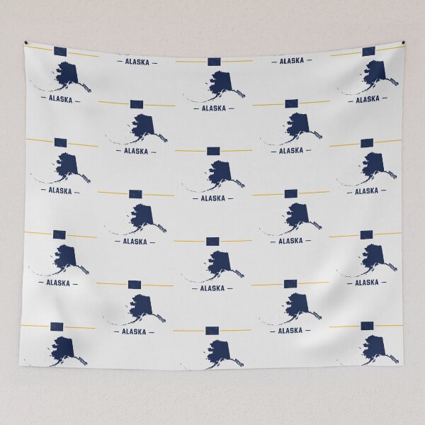 Item preview, Alaska State Pride - Minimalist Map and Flag Design designed and sold by mashmosh.
