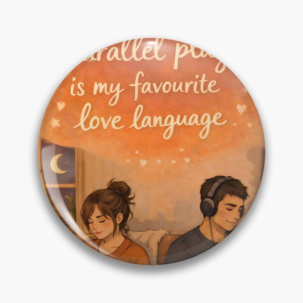 Item preview, Parallel Play Is My Favourite Love Language – Cozy Neurodivergent Couple Art designed and sold by MukuMint.