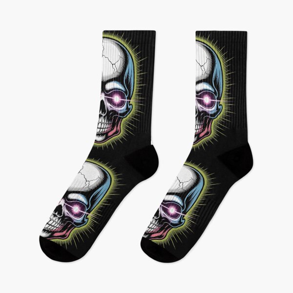 Item preview, Neon Laser Skull – Cyberpunk Streetwear Graffiti Design designed and sold by GraphGUY.