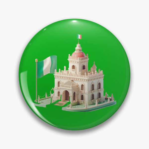 Item preview, Cute 3D Royal Palace Label – Italy Flag Minimal Art,  designed and sold by PaintMeWorld.